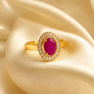 Crimson Bloom Women's Ring